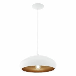 Svítidlo závěsné MOGANO 1 E27 bílá/měděná EGLO