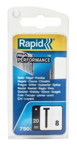 Hřebíky ocelové Rapid High Performance 8×20 mm 750 ks