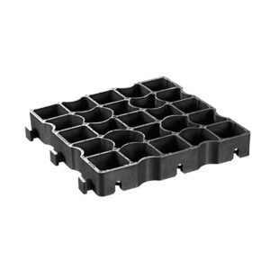 Tvárnice zatravňovací ECORASTER E 50 plastová černá 330×330×50 mm DOVA a.s.
