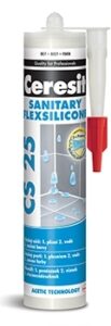 Sanitární silikon Ceresit CS 25 (280 ml/bal)