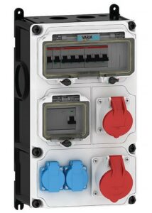 Kombinace zásuvková 1×16A 1×32A 400V 2×230V