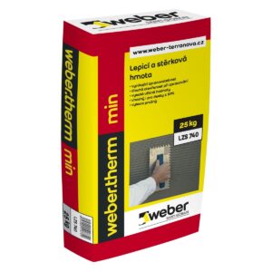 Cementová lepicí a stěrková hmota Weber.therm min