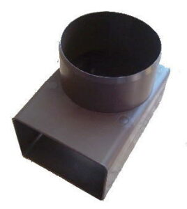 Koleno k atikovému vtoku PVC 65×100 mm