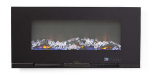 Elektrický krb na zeď černý