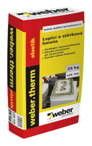 Cementová lepicí a stěrková hmota Weber.therm elastik