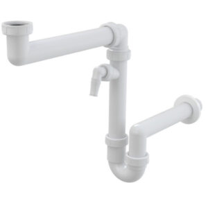 Dřezový sifon Alcaplast A872P DN40 s přípojkou a převlečenou maticí 6/4" ALCA PLAST