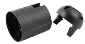 Objímka plastová E27 černá