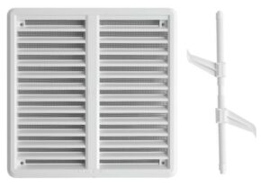 Mřížka větrací krytka stavitelná se síťovinou VM 150×150 mm