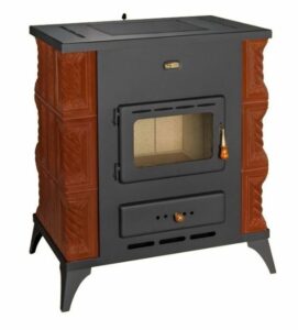 Kachlová krbová kamna PRITY K2 RK - hnědá PRITY