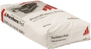 POROTHERM Profi zdící malta pro tenkovrstvé zdění broušených cihel