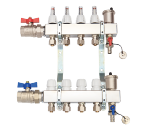 Rozdělovač nerezový s průtokoměry