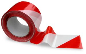Páska výstražná Color Expert červenobílá 75 mm (200 m)