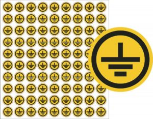 Samolepka Uzemnění pr. 13 mm