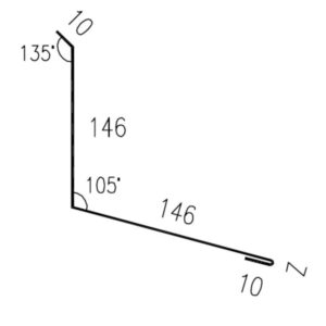 Lemování zdi rovnoběžné s okapem RS312S-105 FeZn 0