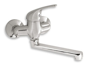 Baterie umyvadlová/dřezová nástěnná 100 mm TITANIA IRIS chrom NOVASERVIS