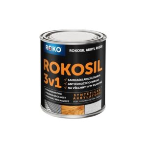 Nátěr na kov Rokosil akryl 3v1 RK300 ČSN 4550 (0