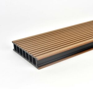 Prkno terasové dřevoplastové Twinson Terrace odstín vlašský ořech 140x28×6000 mm DECEUNINCK