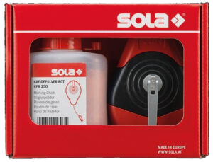 Brnkačka navíjecí + křída SOLA CLP 30 SET R červená SOLA