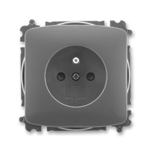 Zásuvka jednonásobná s clonkami Tango kouřová šedá ABB