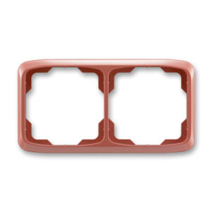 Rámeček dvojnásobný vodorovný Tango vřesová červená ABB