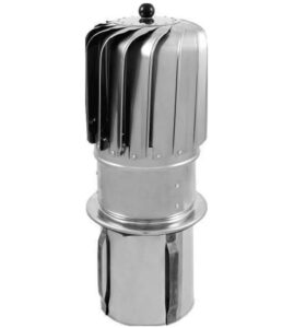 Nerezová odklápěcí komínová hlavice TULIPÁN TUL 150 + krk B výška 280mm LOMANCO