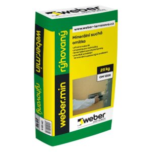 Minerální šlechtěná rýhovaná omítka Weber.min 2