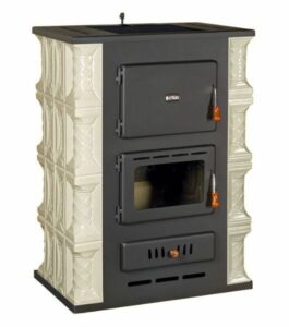 Kachlová krbová kamna s výměníkem PRITY S3W13 K -bílá PRITY