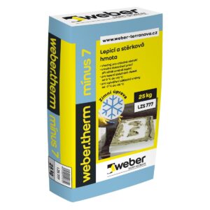 Cementová zimní lepicí s stěrková hmota Weber.therm minus 7