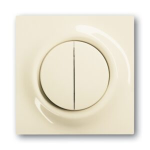 Kryt spínače s děleným tlačítkovým ovladačem Impuls slonová kost ABB