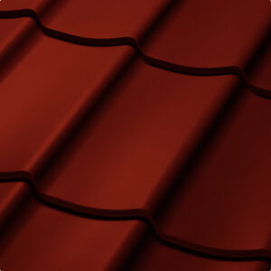 Velkoformátová profilovaná plechová střešní krytina SATJAM TREND SP25 RAL 8017 hnědá SATJAM