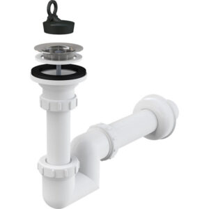 Umyvadlový sifon Alcaplast A412 DN40 s nerezovou mřížkou DN63 ALCA PLAST