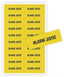 Samolepka Hlavní jistič 26×74 mm