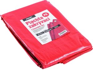 Plachta zakrývací DEK PROFI 140 g/m2 červená/stříbrná 6×8 m (48 m2)