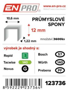 Spony PROFI 345/08 mm (5000 ks/bal) EURO NARADI