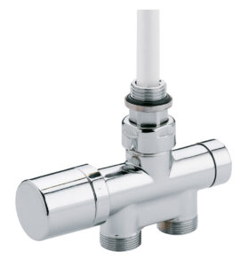 Ventil termostatický jednovtokový přímý hlavice chrom