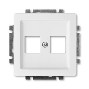 Kryt zásuvky komunikační dvojité Swing jasně bílá ABB