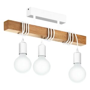 Svítidlo stropní TOWNSHEND 3×E27 bílá/hnědá EGLO