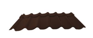 Velkoformátová profilovaná plechová střešní krytina MAXIDEK PU50max MM020 hnědá