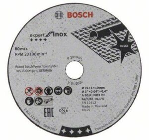 Kotouč korundový na nerezovou ocel Bosch Expert for Inox 76×10×1 mm BOSCH