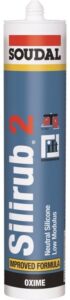 Tmel silikonový neutrální Soudal Silirub 2 transparent 310 ml INVA export-import