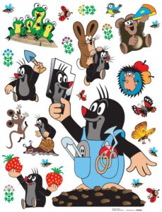 Samolepka na zeď s motivem Krtka