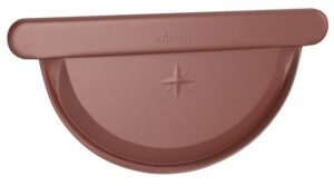 Čelo žlabu velké DEKRAIN 250 FeZn lakované ROBUST ocelově červené RAL 3009 DEK