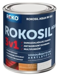 Barva samozákladující ROKOSIL Aqua 3v1 RK 612 stř. šedá 3 l ROKOSPOL