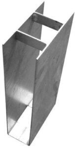 Pozinkovaný držák podhrabové desky o výšce 200 mm na průměr sloupku 48 mm AZ Plotové centrum