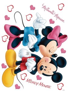 Samolepka na zeď s motivem Minnie a Mickey Mouse
