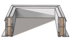 Podkladní kolmá PVC manžeta světlíky DEKLIGHT V=30cm B=60x60 DEK