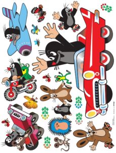 Samolepka na zeď s motivem Krtka