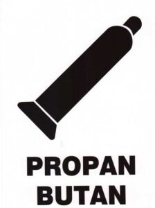 Propan butan - plastová tabulka A5