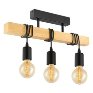 Svítidlo stropní závěsné TOWNSHEND 3×E27 černá EGLO