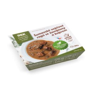 Šumavské vepřové ragú se žampiony a koprem